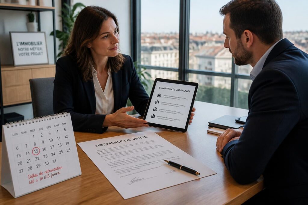 La promesse de vente : rétractation et conditions suspensives